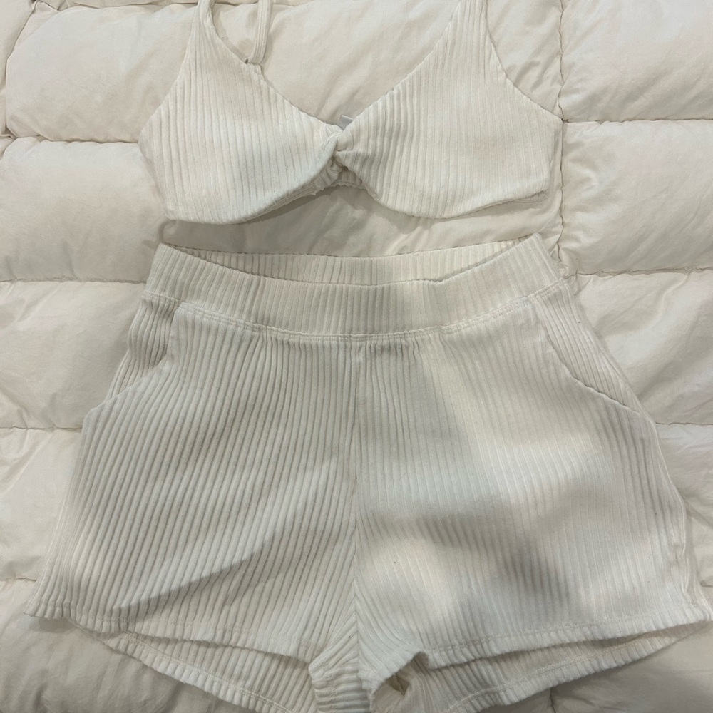 White Two-Piece Lounge Set - Picture 2 of 5